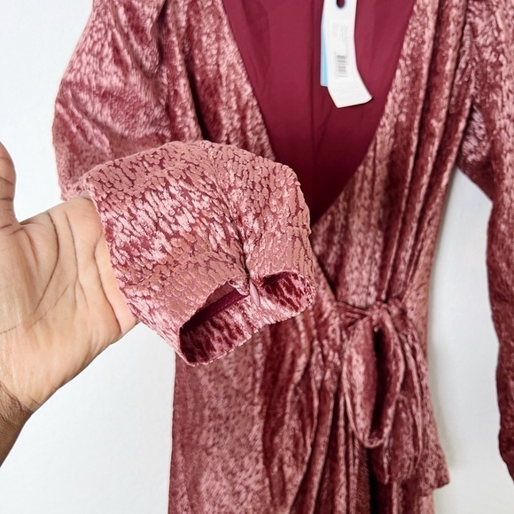 Tanya Taylor Laureen Velvet Wrap Dress - Picture 8 of 10